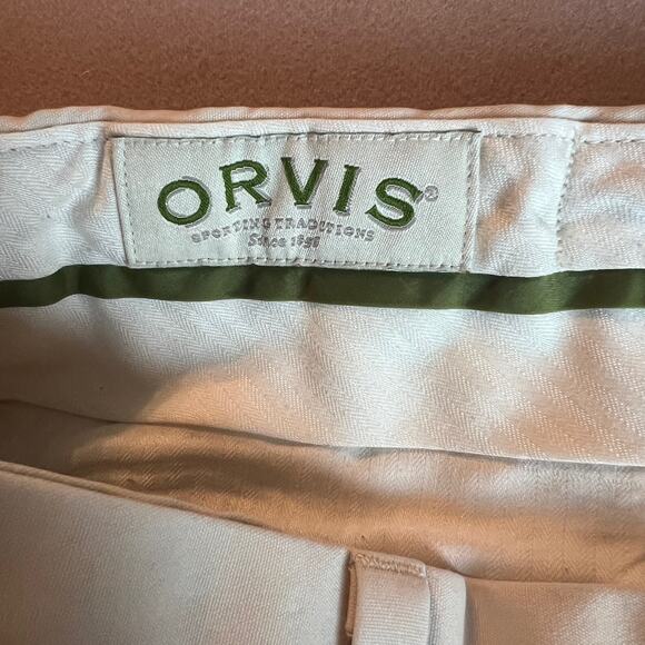Old Money Khaki Pleated Preppy Chino Pants Orvis Classic Coastal Heritage Men 38 - Picture 7 of 16